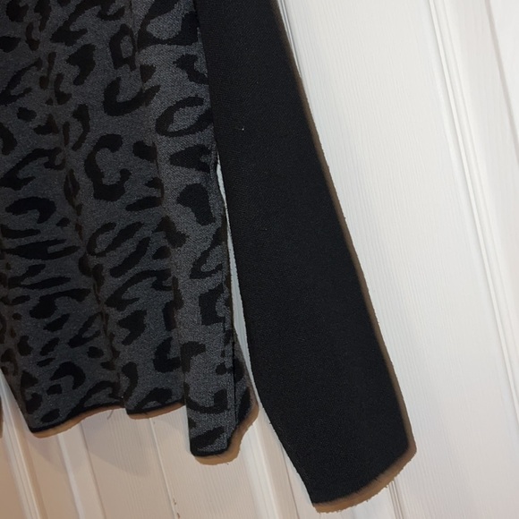 Vex & Co black grey zipper Pull cardigan sweater Sz L - Picture 11 of 12